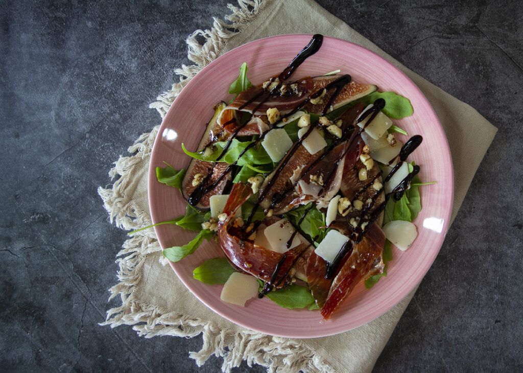 Summer Salad with Ham, Figs, and Parmesan