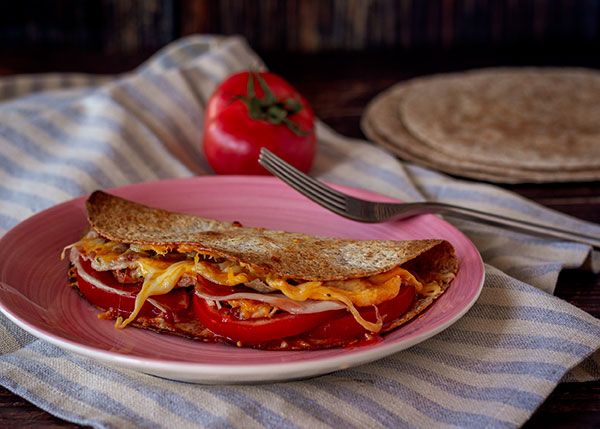 Tortilla messicana con prosciutto serrano