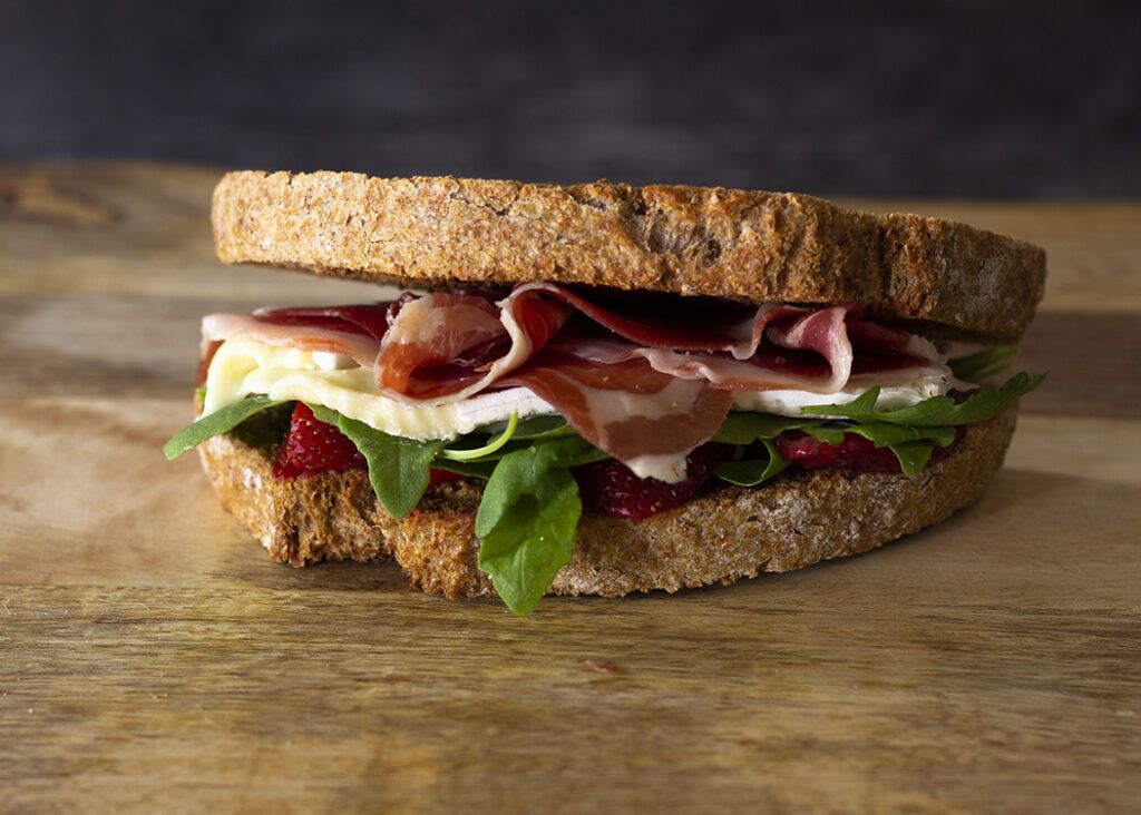 Serrano Ham and Brie Cheese Sandwich