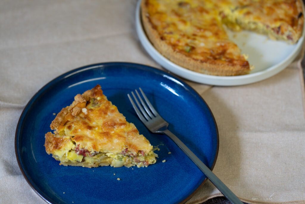 Vegetable Quiche with Ham and Mushrooms II